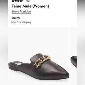 Black Steve Madden mules
